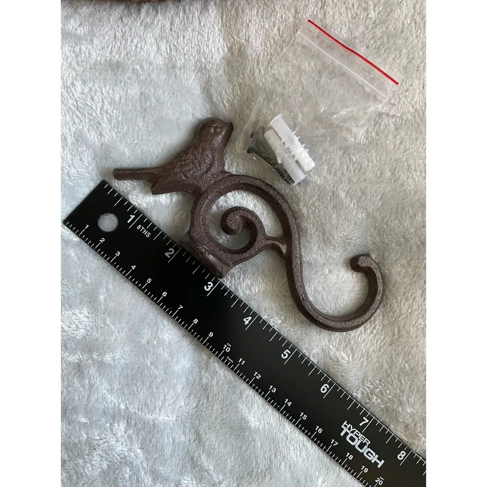 Cast Iron Rustic Bird Wall Hook Coat Towel Key Hook Farmhouse Decor Cottagecore